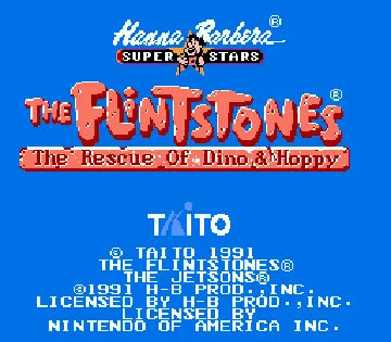 Flintstones, The - The Rescue of Dino & Hoppy (Europe) screen shot title